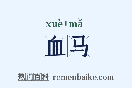 血马是什么意思的图片
